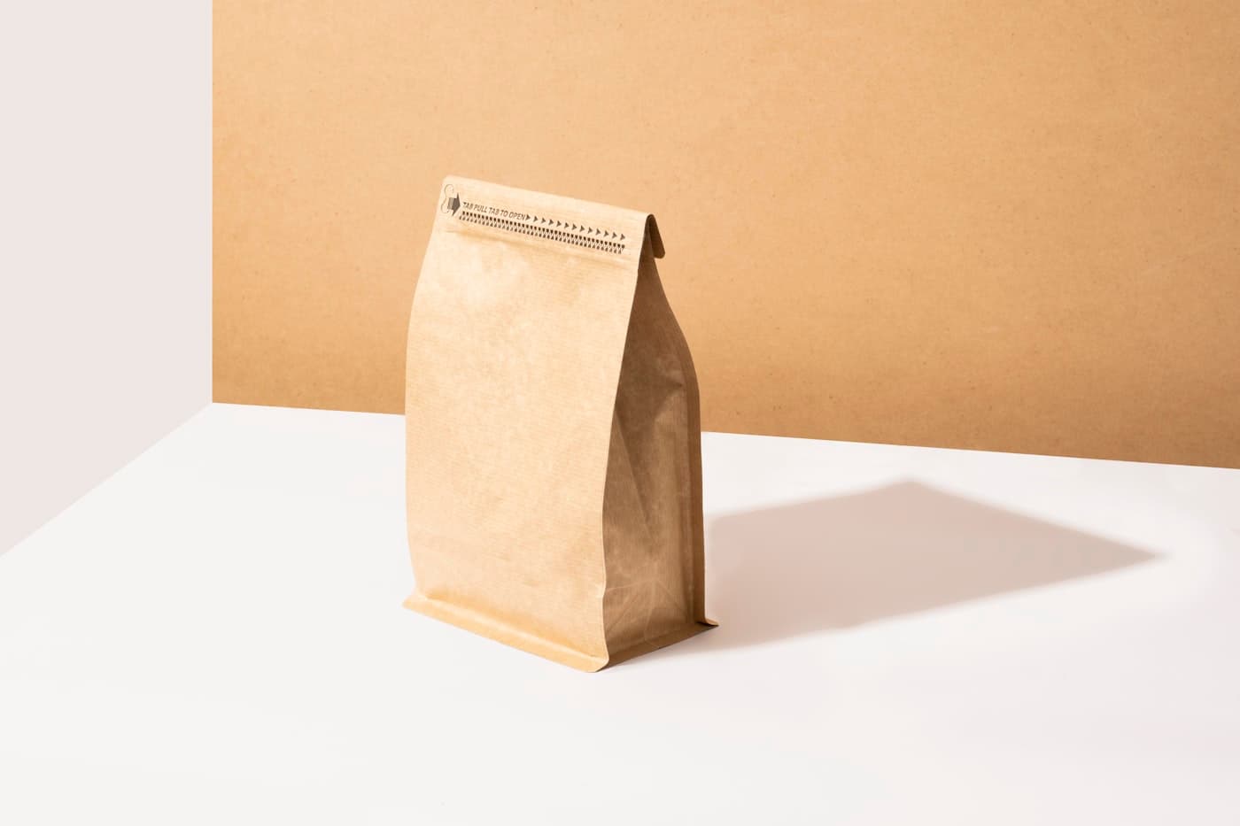Rolled kraft protective packaging paper on a table